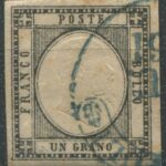 Province Napoletane. Sassone n. 19 annullo di Monopoli.