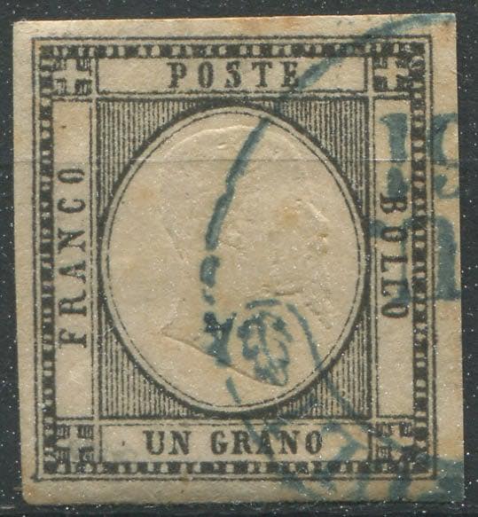 Province Napoletane. Sassone n. 19 annullo di Monopoli.