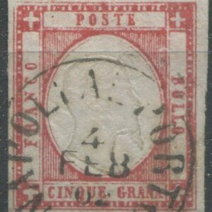 Province napoletane sassone N°21f rosso carminio